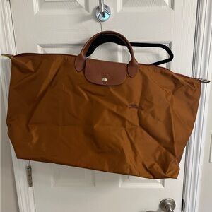 Longchamp Le Pliage Travel Bag XL in Brown! Great condition!